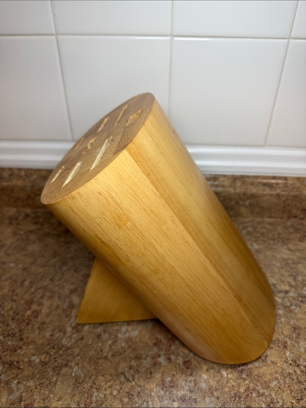 Saladmaster Natural Wood Knife Block - Light Brown - Picture 2 of 11